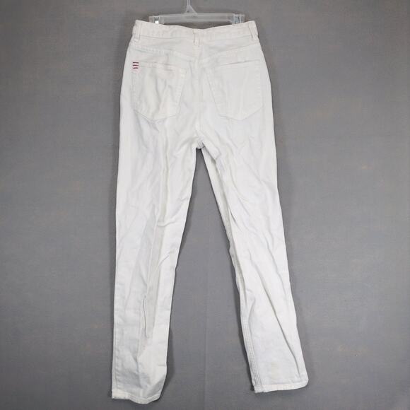 BDG Urban Outfitters White Denim Mom Jeans, W25 High Waist Slim Leg Distressed - Picture 2 of 6